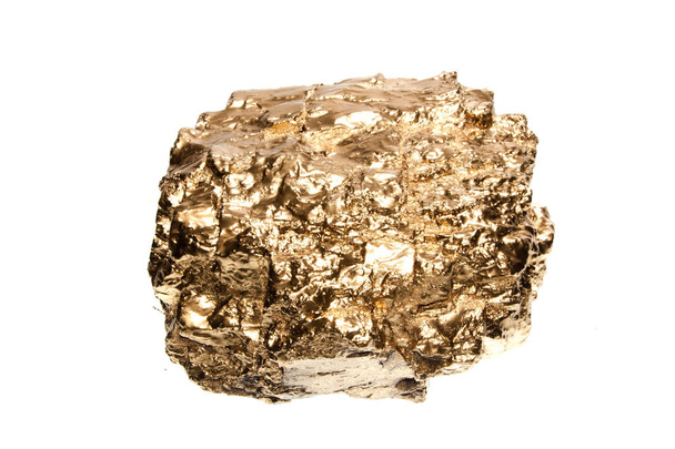 arany kő elszigetelt fehér háttér - Fotó, kép
