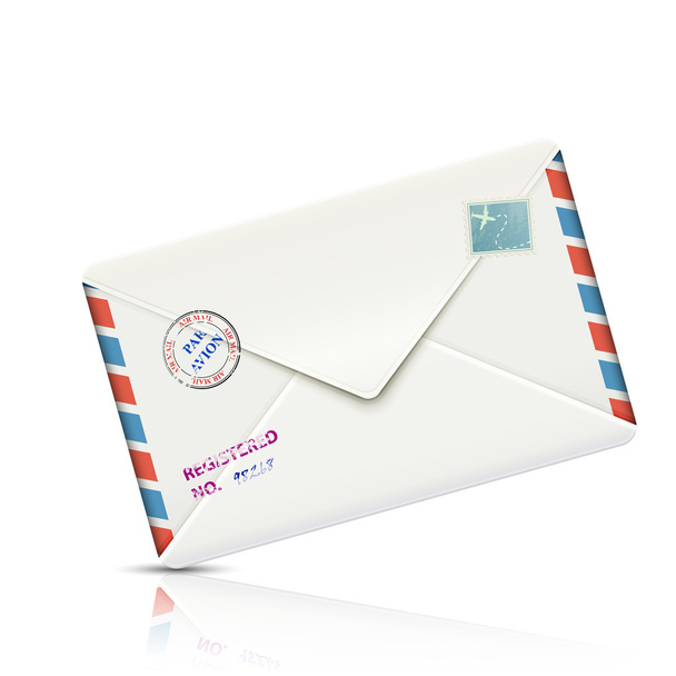 старомодний паперовий конверт Airmail
 - Вектор, зображення