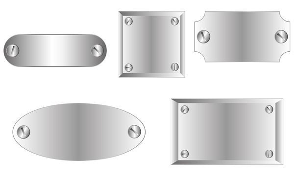 Placas de metal
 - Vector, Imagen