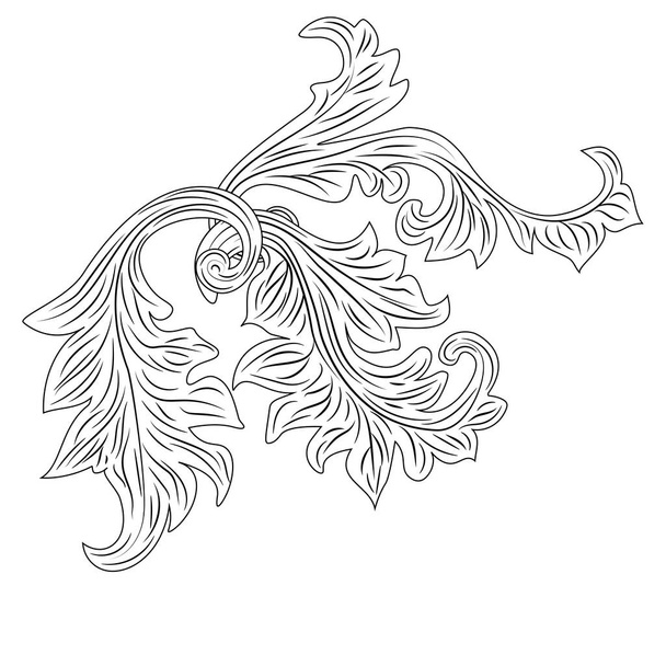 Picture angle victorian style in royal style. Vector isolated outline drawing. Vintage ornament, ornamental frame. Modern picture angle victorian style, great design for any purposes - Vecteur, image