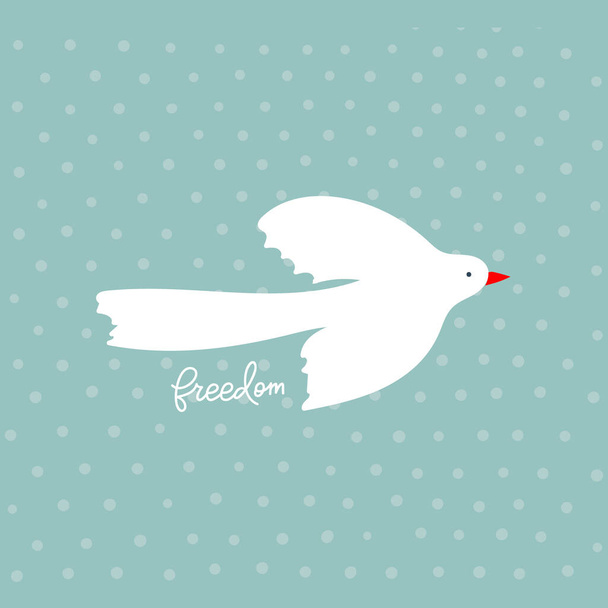 Freedom Bird inspiration quotes lettering - Wektor, obraz