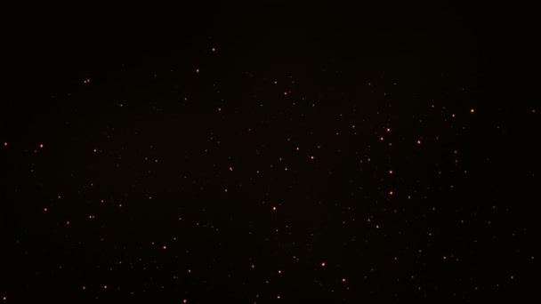 Gold particles seamless background. VJ Seamless Loop. Glitter sparkle shine confetti effect. Abstract motion background 4k. Orange sparks fly up - Footage, Video
