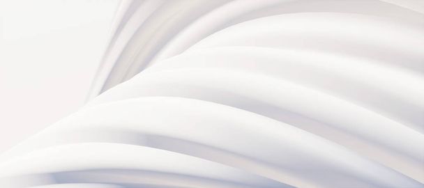 Barevné abstraktní panoramatické pozadí: geometricky bílá matná křivka. (Auto backplate, 3D vykreslování počítačů digitálně generované ilustrace.) - Fotografie, Obrázek
