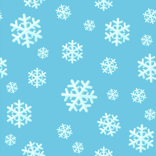 Weihnachten nahtlose Muster mit Schneeflocken. Schneeflockenmuster Scrapbooking Papier. - Vektor, Bild