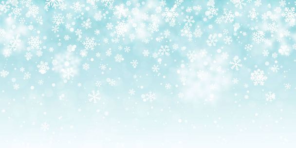 Рождественский снег Падающие снежинки на прозрачном фоне. Снегопад. Векторная иллюстрация - Вектор,изображение