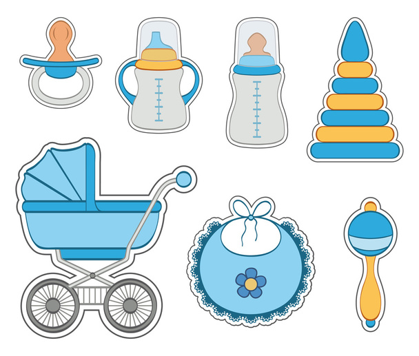 Baby boy icon set - Vecteur, image