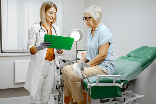 Senior woman with gynecologist in the office - Photo, Image