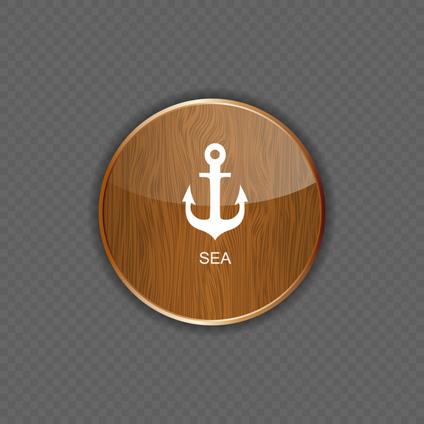 Εικονίδια διανυσματική απεικόνιση εφαρμογών ξύλου θάλασσας - Διάνυσμα, εικόνα