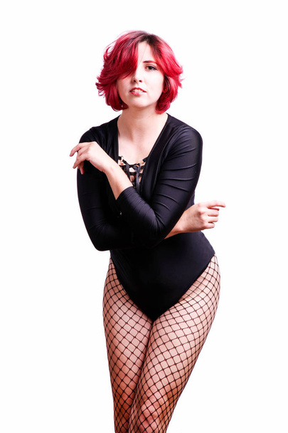 Girl with red hair in bodysuit - Fotó, kép