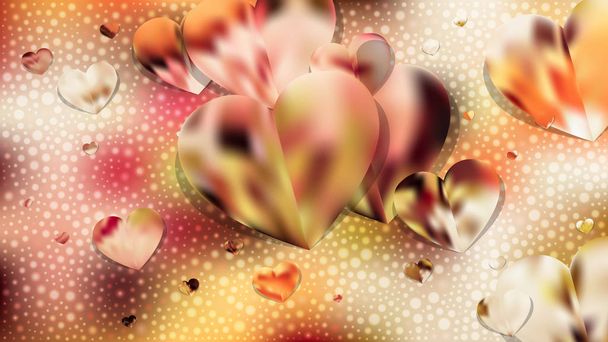 полная векторная иллюстрация кадра, открытка от 14 февраля, валентинка с сердечками
  - Вектор,изображение
