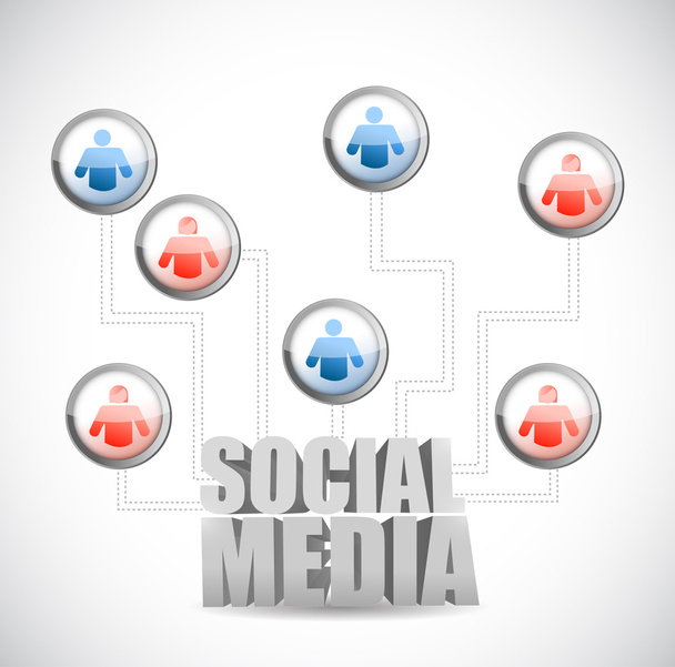 mediów społecznych ikona diagramu ilustracja projektu - Zdjęcie, obraz