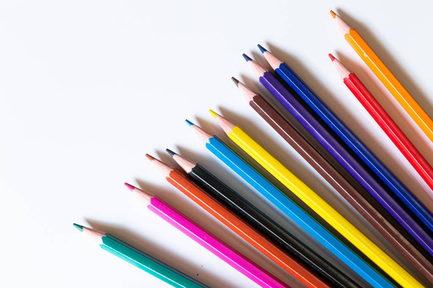 color pencils isolated on white background - Valokuva, kuva