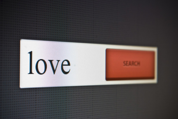Internet-Suchleiste mit dem Begriff Liebe - Foto, Bild