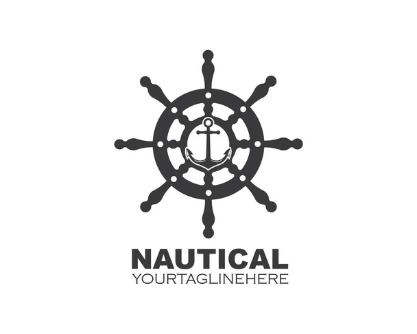 sterzo nave vettoriale logo icona della nautica marittima
 - Vettoriali, immagini