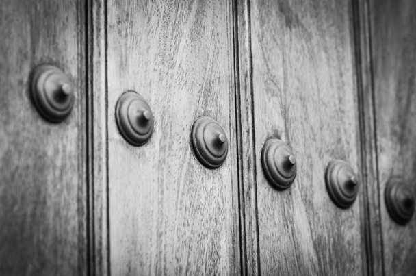 old doors close up view - knobs, design elements, architecture of the ancient doors within the streets of the spanish cities - 写真・画像