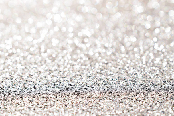 sparkle of silver glitter abstract background - Photo, Image