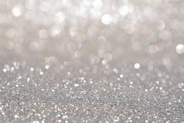 sparkle of silver glitter abstract background - Photo, Image