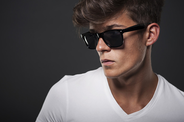 Man with hipster glasses - Фото, изображение