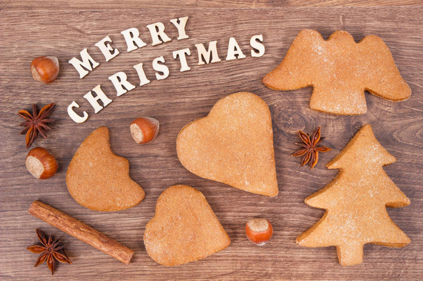 Fresh homemade gingerbreads and cookies for festive time - Foto, immagini