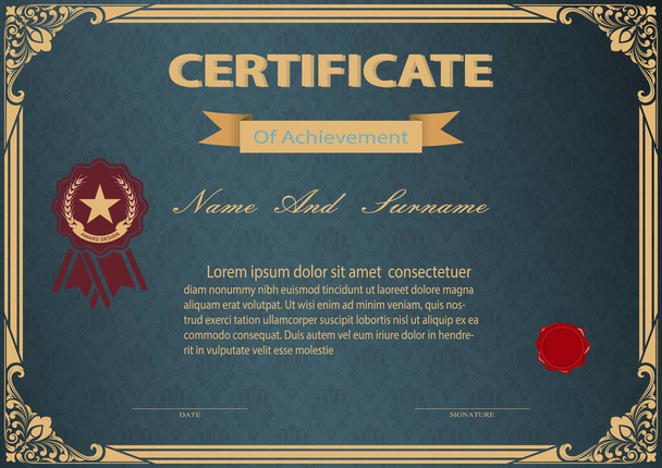 Сертифікат вінтажний
 - Вектор, зображення