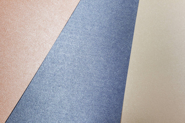 Textura de papel azul, rosa y plata perla con lentejuelas. Imagen de fondo. Minimalismo, plano, lugar para el texto
. - Foto, Imagen