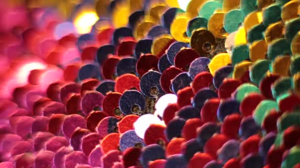 Textura brillante fondo lentejuelas multicolor iridiscentes
 - Metraje, vídeo