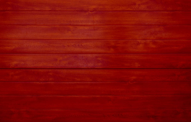 Wooden planks background with red color - Фото, изображение
