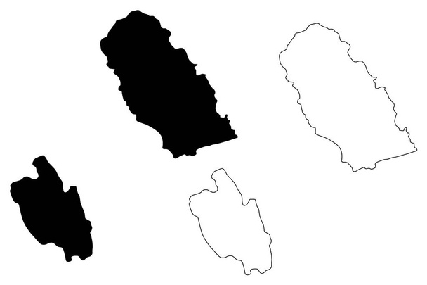 コマルカ・エンベラ州(パナマ共和国,パナマ共和国)地図ベクトル図,スケッチブック｜Embera-Wounaan map - ベクター画像