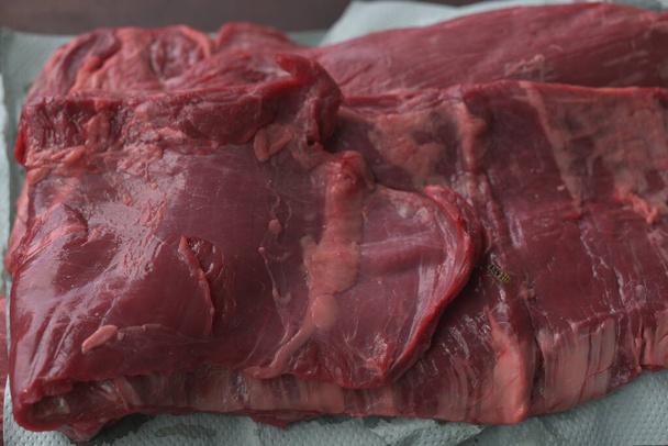 A Skert Steak Machete az egyik legfinomabb és legszokatlanabb steak. Kivágták a rekeszizomból., - Fotó, kép