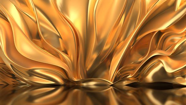 Luxusní zlaté pozadí s barevnými matka-of-perla třpyt sh - Fotografie, Obrázek