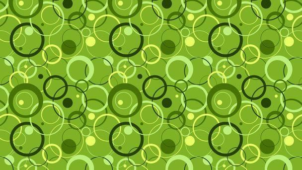 volledige frame vector illustratie van groene cirkels patroon  - Vector, afbeelding