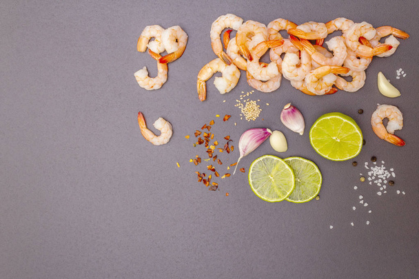 Fresh raw organic shrimp - Photo, Image