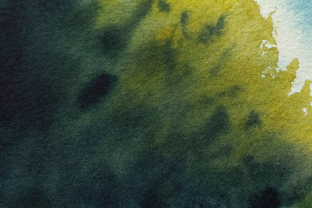 Arte astratta sfondo verde scuro e colori oliva. Pittura ad acquerello su tela con gradiente
. - Foto, immagini