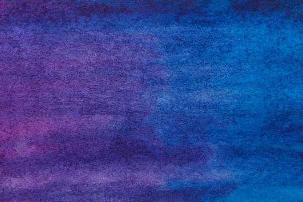 Abstract art background dark purple and navy blue colors. Watercolor painting on canvas. - 写真・画像