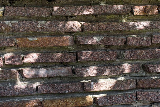 Fondo de pared de piedra con hormigón y luz solar
 - Foto, Imagen