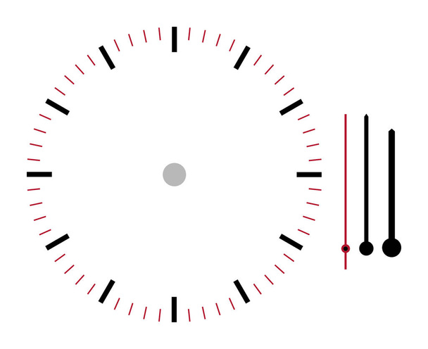 orologio volto illustrazione con ora minuti e lancette dei secondi isolat
 - Foto, immagini