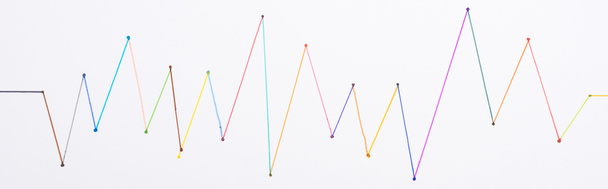 felülnézet színes összekötött vonalak, kapcsolat koncepció - Fotó, kép