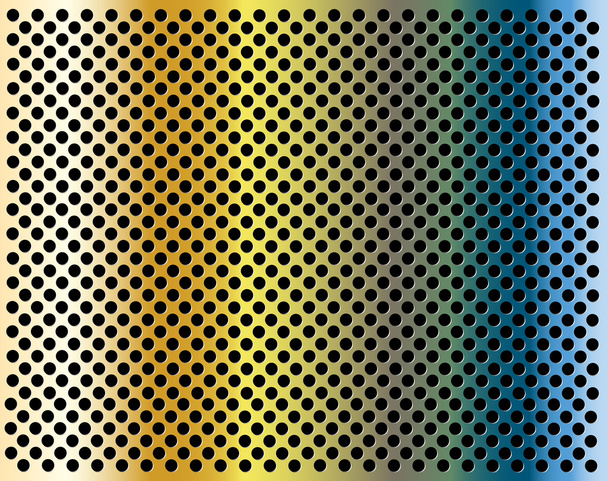 Metal background with holes - Vector, Image