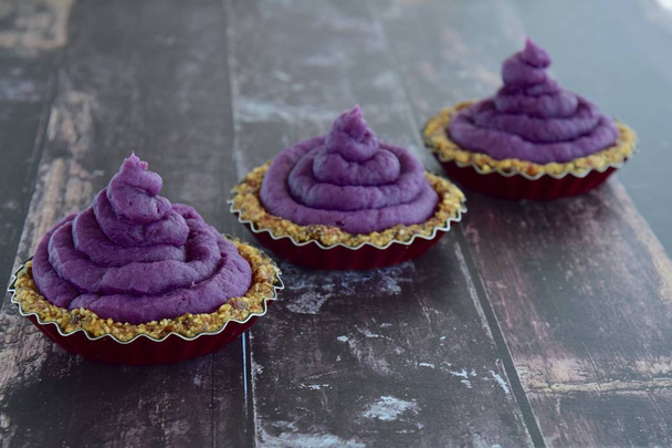Tortas de batata-doce roxa - Foto, Imagem