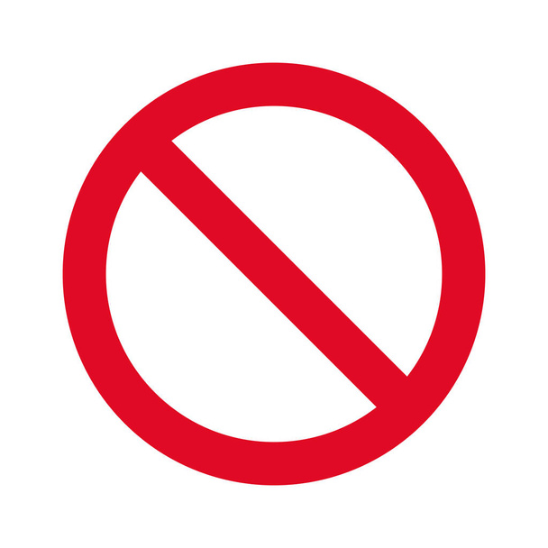 Ilustración vectorial del signo de prohibición aislado sobre fondo blanco
.  - Vector, Imagen