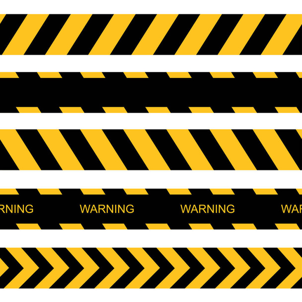 Vector seamless warning tapes. Vector caution lines. - Vector, Image