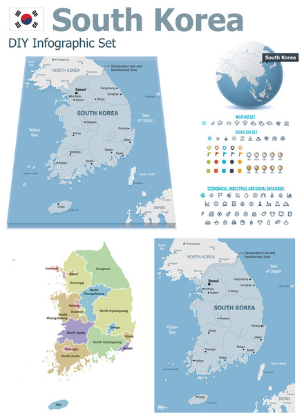 South korea map – maksuttomia kuvapankin vektoreita