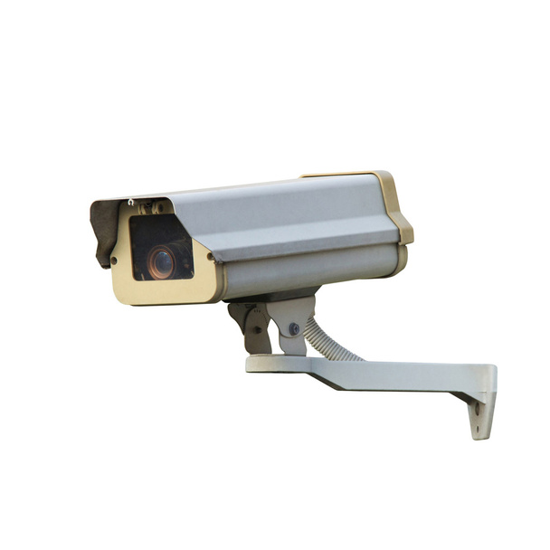 CCTV ή κάμερα ασφαλείας απομονωθεί σε λευκό φόντο - Φωτογραφία, εικόνα