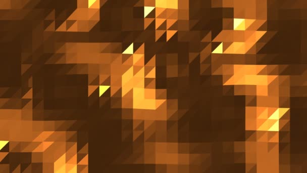 Abstract animated background geometric polygonal moving pattern with brown triangles - Footage, Video