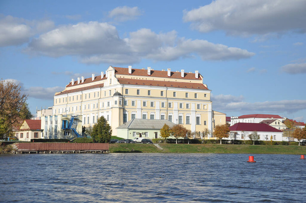 Jesuit College in Pinsk, Republic of Belarus. View from the Pina River. - Valokuva, kuva