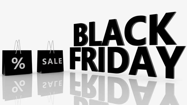 Black-Friday-Konzept mit zwei Einkaufstüten - Foto, Bild