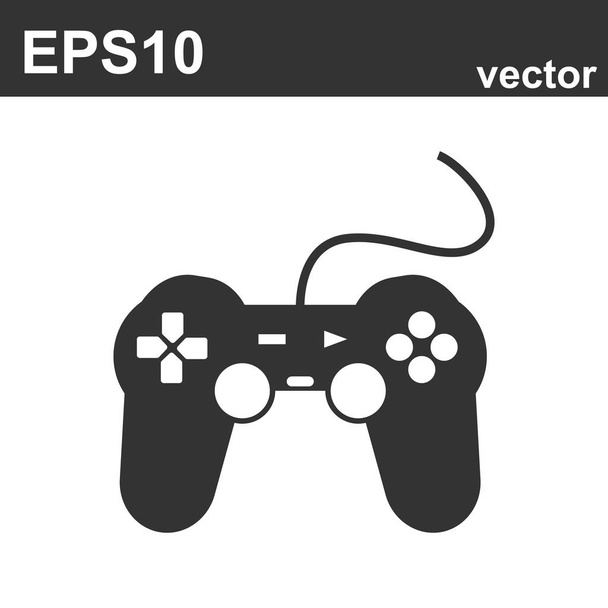 ホワイトのビデオゲームコントローラーアイコン。デザインのベクトル記号 - ベクター画像