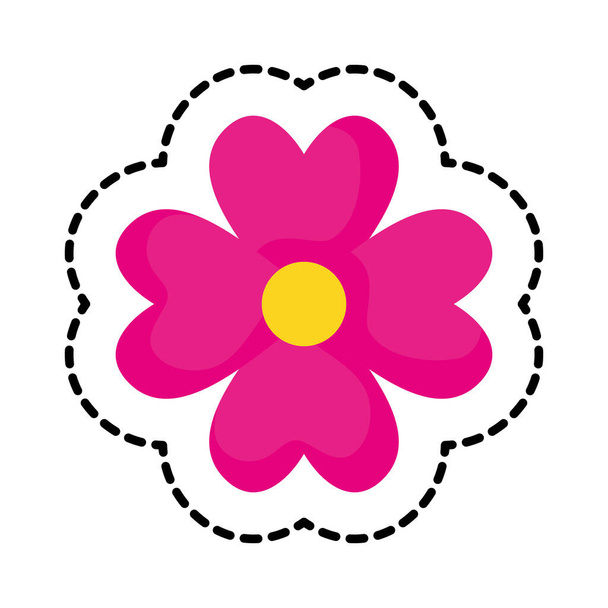 patch of cute flower isolated icon - Vector, Image