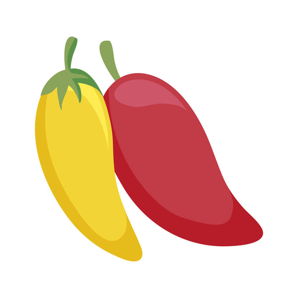 chili peppers mexican isolated icon - Vector, Image