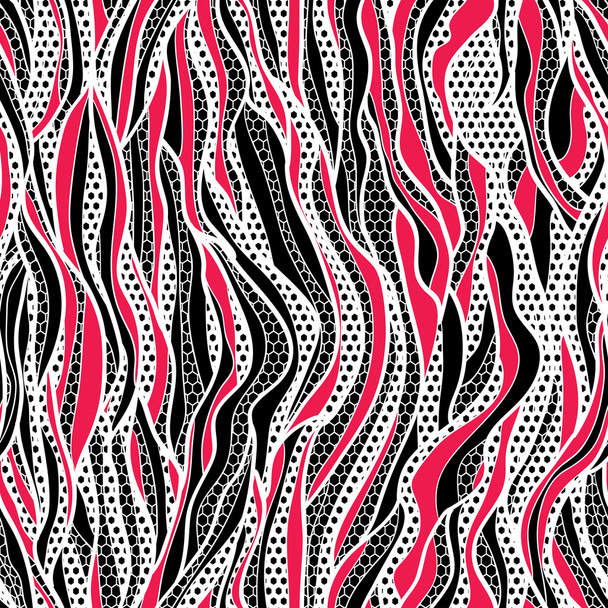 White lace vector fabric seamless pattern - Vektor, obrázek